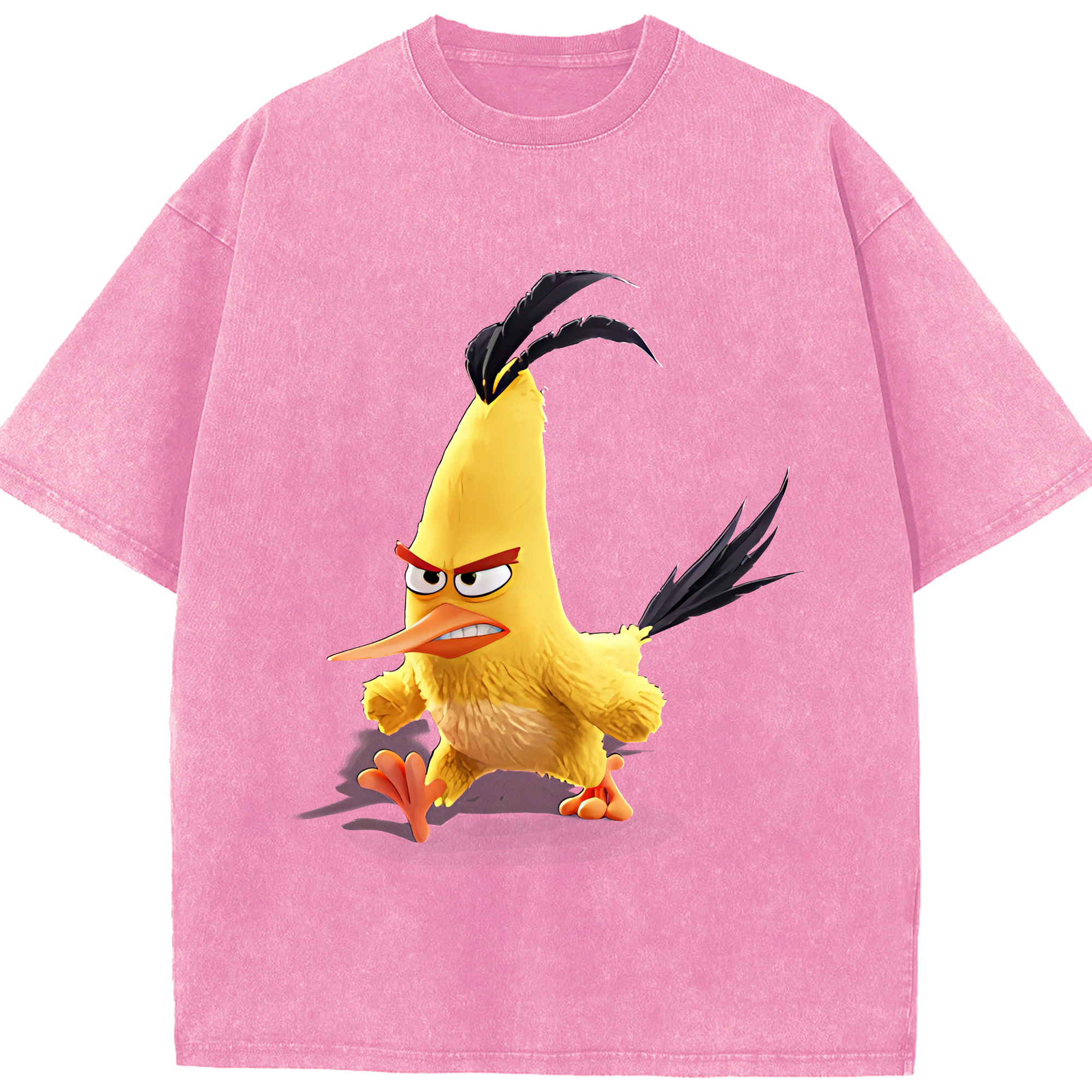 （画像用） Angry Birds アングリーバード 綿100% ヴィンテージ風 半袖Tシャツ（フロントプリント）